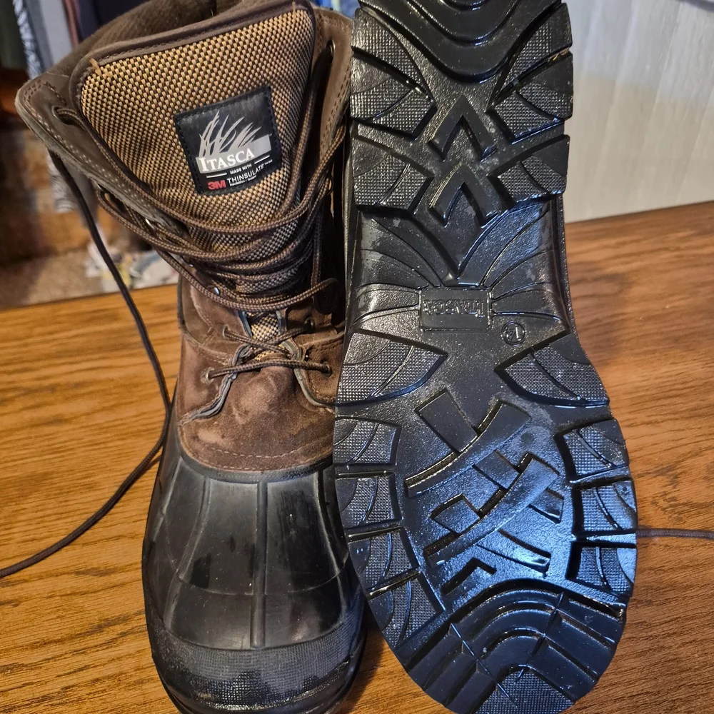 Itasca Brown and Black Waterproof Men's Duck Boots Size 14